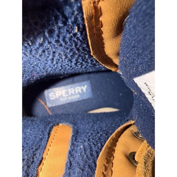 Sperry Girls Saltwater Pink & Tan Waterproof Duck Boots Size 13 US Fleece Lining - Picture 6 of 8